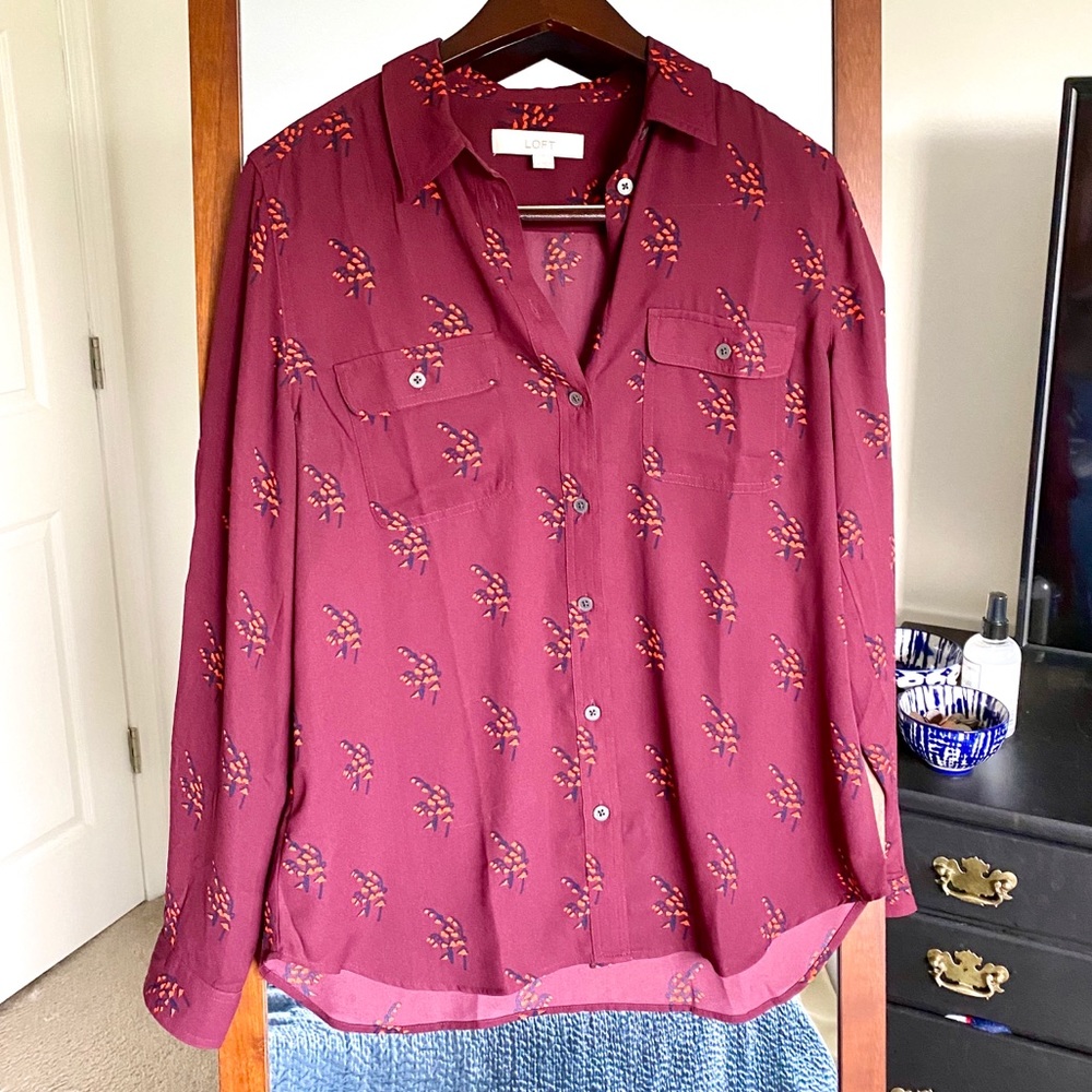 Loft floral blouse
